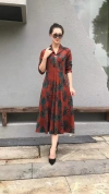 New fashionable and trendy waist-cinching dresses for spring and autumn Specification image